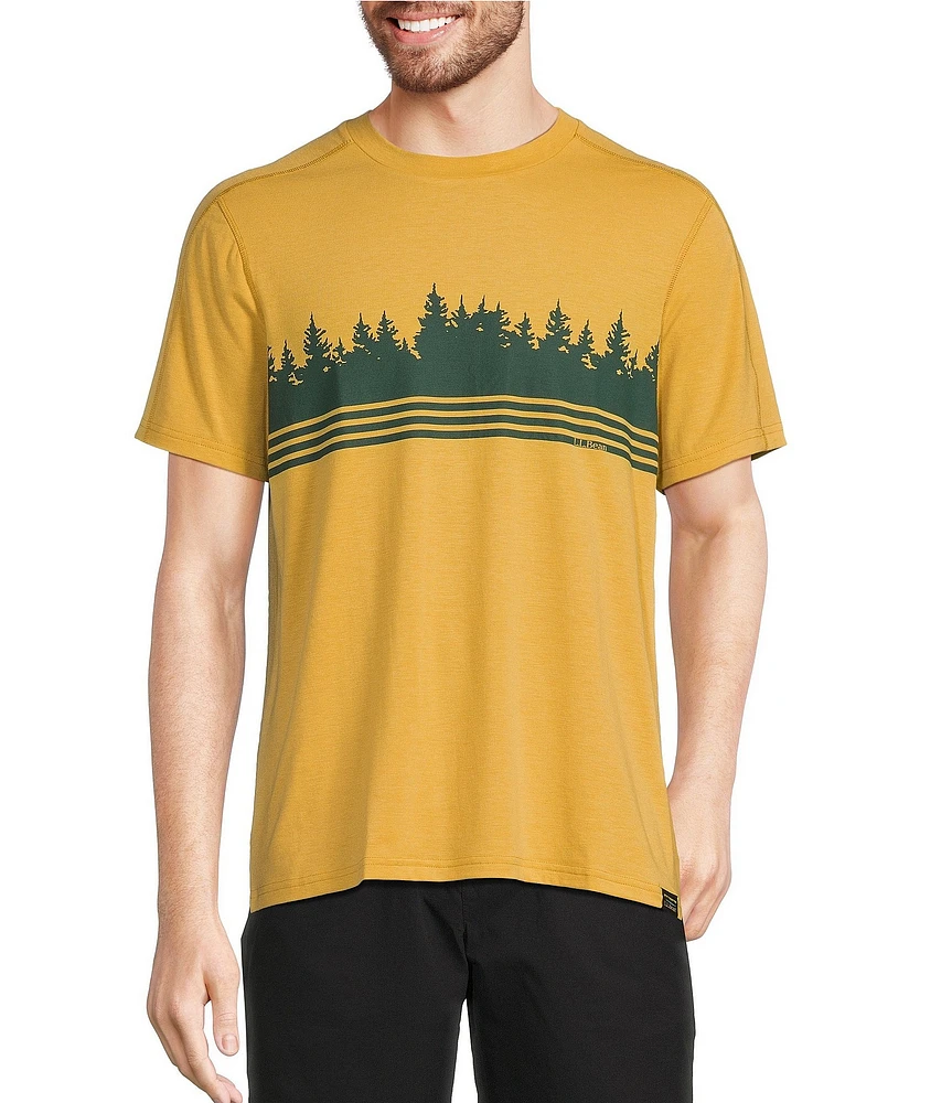 L.L.Bean Performance Stretch Everyday SunSmart Graphic Short Sleeve T-Shirt