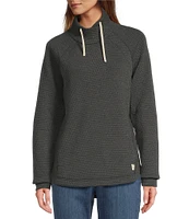 L.L.Bean Ridgeknit Crossneck Funnel Neck Long Sleeve Pullover