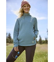 L.L.Bean Ridgeknit Crossneck Funnel Neck Long Sleeve Pullover