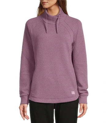 L.L.Bean Ridgeknit Crossneck Funnel Neck Long Sleeve Pullover