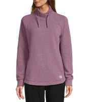 L.L.Bean Ridgeknit Crossneck Funnel Neck Long Sleeve Pullover