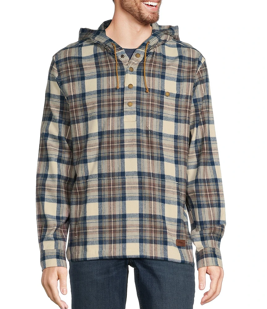 L.L.Bean Scotch Flannel Anorak Plaid Hoodie