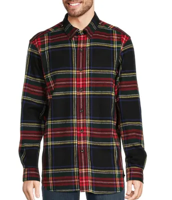 L.L.Bean Scotch Medium Tartan Plaid Flannel Long Sleeve Woven Shirt