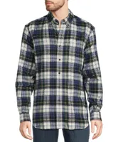 L.L.Bean Scotch Plaid Portuguese Flannel Long Sleeve Woven Shirt