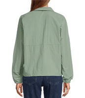 L.L.Bean Stand Collar Long Sleeve Full Zip Light and Airy Windbreaker