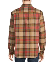 L.L.Bean Stewart Scotch Plaid Portuguese Flannel Long Sleeve Woven Shirt