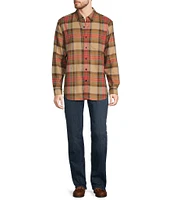 L.L.Bean Stewart Scotch Plaid Portuguese Flannel Long Sleeve Woven Shirt