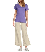 L.L.Bean Pima Cotton V-Neck Short Sleeve Tee Shirt