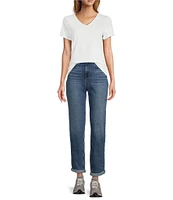 L.L.Bean Pima Cotton V-Neck Short Sleeve Tee Shirt
