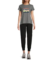 L.L.Bean Vista Camp Mid-Rise Tapered-Leg Pocketed Adjustable Drawcord Pull-On Cropped Joggers