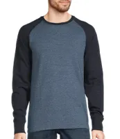 L.L.Bean Washed Double-Knit Color Block Crewneck T-Shirt