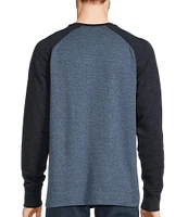 L.L.Bean Washed Double-Knit Color Block Crewneck T-Shirt