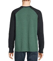 L.L.Bean Washed Double-Knit Color Block Crewneck T-Shirt