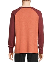 L.L.Bean Washed Double-Knit Color Block Crewneck T-Shirt