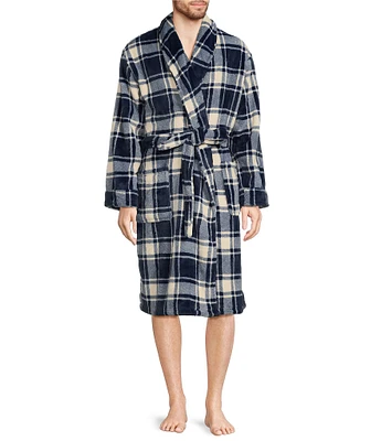 L.L.Bean Wicked Plush Plaid Robe