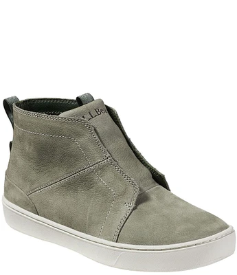 L.L.Bean Women's Eco Bay Leather Sneaker Booties