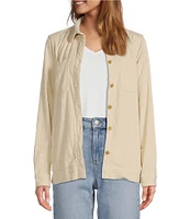 L.L.Bean Woven Comfort Corduroy Relaxed Button-Front Shirt