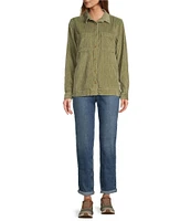 L.L.Bean Woven Comfort Corduroy Relaxed Button-Front Shirt
