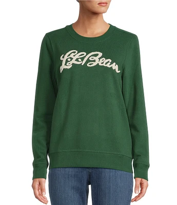 L.L.Bean 1912 Soft & Cozy Crew Neck Logo Detail Sweat Shirt