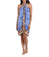La Blanca Alboran Sea Rayon Crepe Pareo Wrap Swim Cover-Up