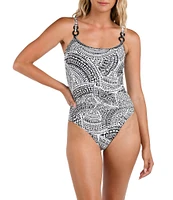 La Blanca Dream Catcher Linger Scoop Neck Tummy Control One Piece Swimsuit