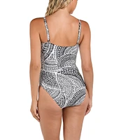 La Blanca Dream Catcher Linger Scoop Neck Tummy Control One Piece Swimsuit
