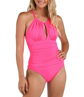 La Blanca Island Goddess High Neck One Piece Swimsuit