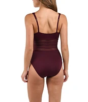 La Blanca Island Goddess Strappy Mesh One Piece Swimsuit