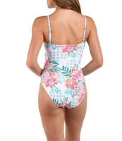 La Blanca Riviera Resort Lingerie Scoop Neck Tummy Control One Piece Swimsuit