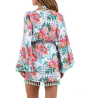 La Blanca Riviera Resort Tie Front Kimono Swim Cover-Up