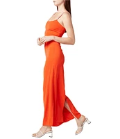 La Porte Melrose Crepe Pearl Detail Swim Cover-Up Maxi Dress
