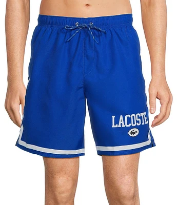 Lacoste 7#double; Inseam Swim Trunks