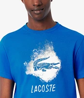 Lacoste Big & Tall Screen Print Short Sleeve Graphic T-Shirt
