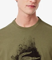 Lacoste Big & Tall Screen Print Short Sleeve Graphic T-Shirt