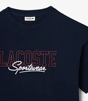 Lacoste Big Boys 10-16 Short Sleeve Block Logo Graphic T-Shirt