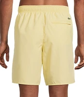 Lacoste Branded 7#double; Inseam Swim Trunks