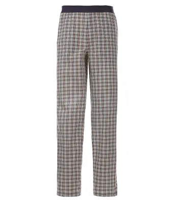 Lacoste Check Plaid Print Poplin Pajama Pants