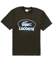 Lacoste Croc Logo Short Sleeve Graphic T-Shirt