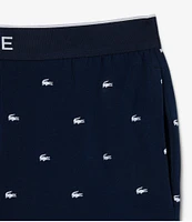 Lacoste Crocodile Pattern Jogger Pajama Pants