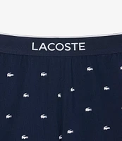 Lacoste Crocodile Pattern Pajama Shorts