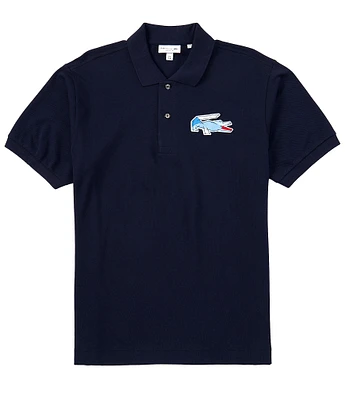 Lacoste Embroidered Badge Logo Short Sleeve Polo Shirt