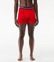 Lacoste French Flag 5#double; Inseam Boxer Briefs 3-Pack