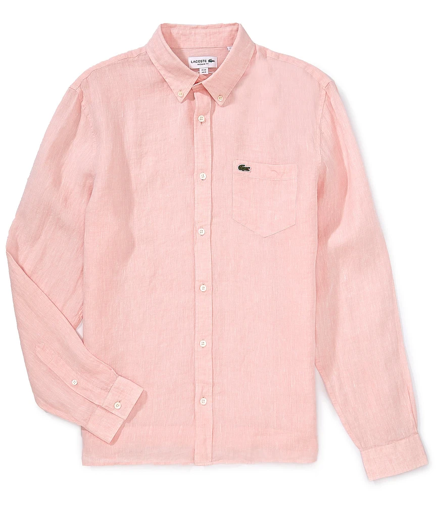 Lacoste Linen Long Sleeve Woven Shirt