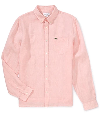 Lacoste Linen Long Sleeve Woven Shirt
