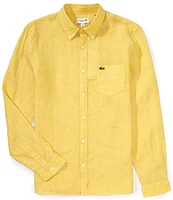 Lacoste Linen Long Sleeve Woven Shirt