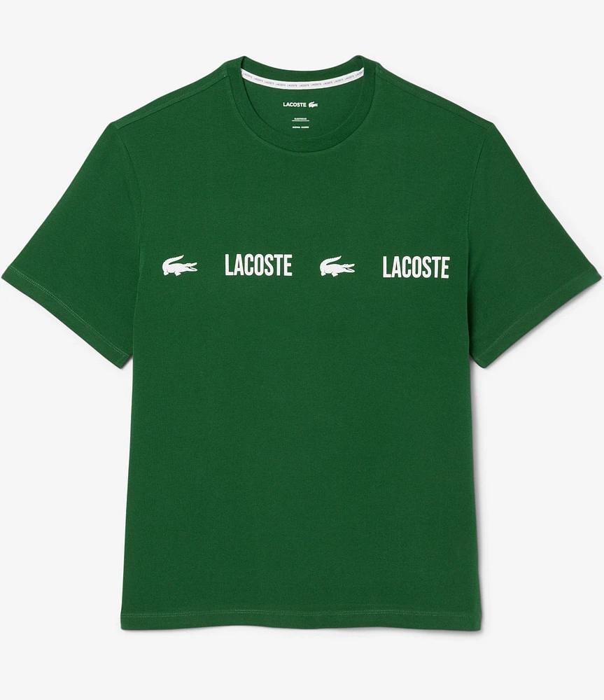 Lacoste Lounge Logo Short Sleeve Graphic Pajama T-Shirt