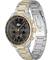 Lacoste Men's 42mm Vancouver Chronograph Two Tone Stainless Steel Bracelet Watch