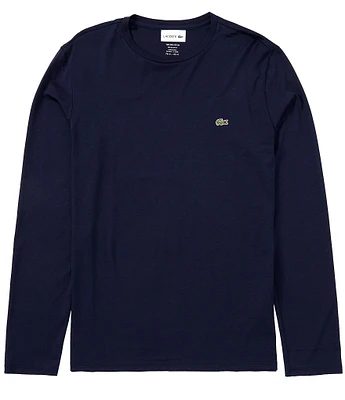 Lacoste Pima Cotton Long Sleeve Signature Logo T-Shirt