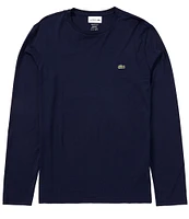 Lacoste Pima Cotton Long Sleeve Signature Logo T-Shirt