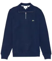 Lacoste Ribbed Quarter-Zip Pullover